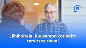 hoitaja menossa vanhan miehen luokse