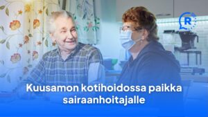 sairaanhoitaja kotona mittaa verenpainetta vanhalta mieheltä