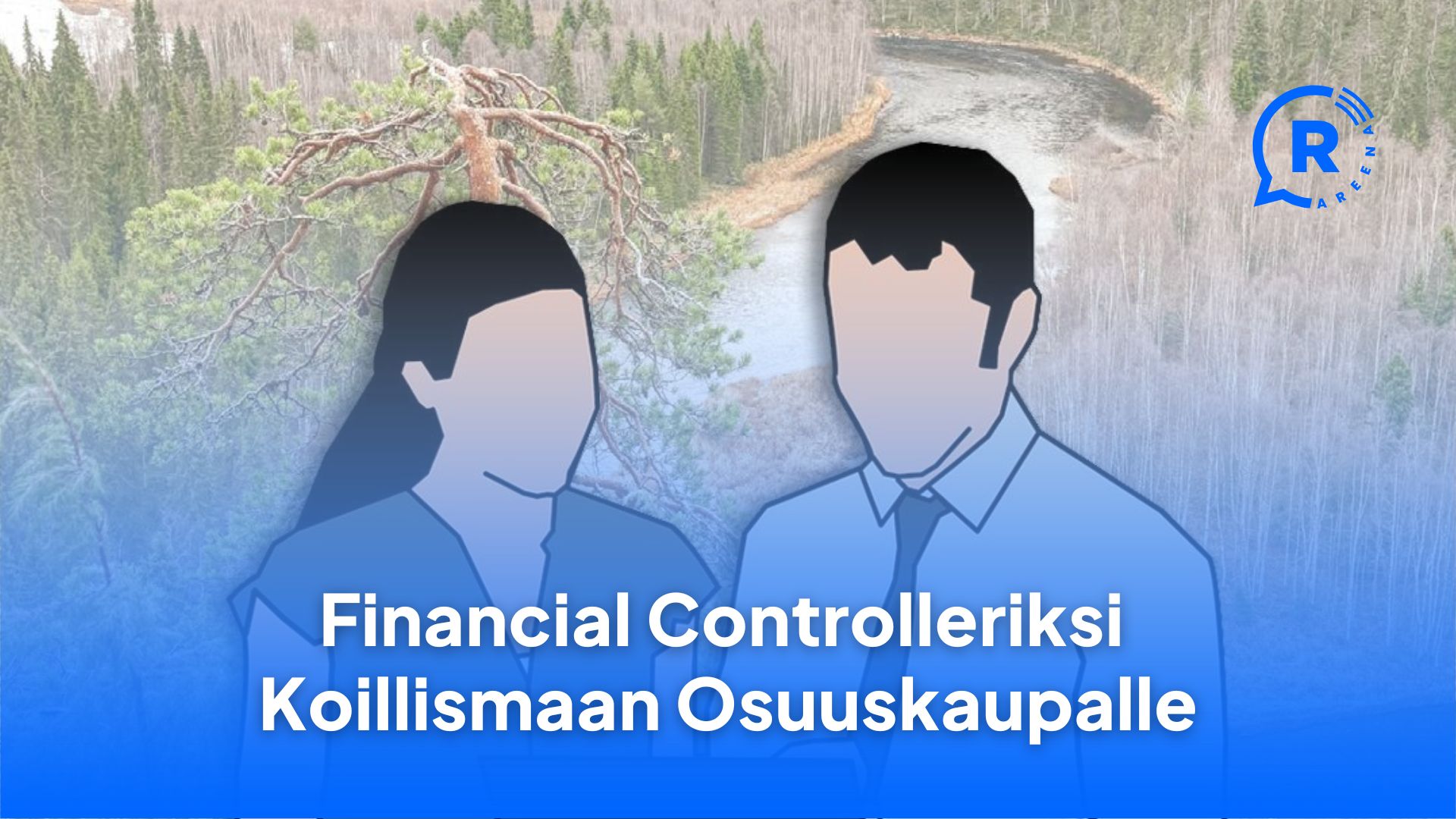 kasvottomat ihmiset kuusamolainen maisema takana